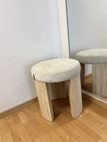 Design Hocker „Gallice“ Travertinstein/ Beige