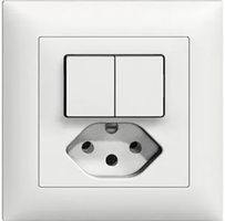 Feller Edizio Kleinkombi S3+3 T13 Doppeldruckschalter