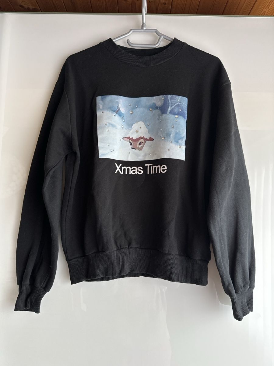 Maglioni & Felpe: Schwarzer Tally Weijl Xmas Pullover mit Bambi Grösse XS – Usato da Buchs AG venduto da tifena