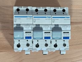 3 Stk. Hager ADA916C FI-Schalter