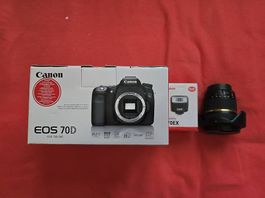 Canon EOS 70D mit 3 Objektiven + Blitz
