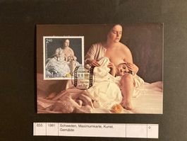 Schweden, Maximumkarte, Kunst, Gemälde, Erotik