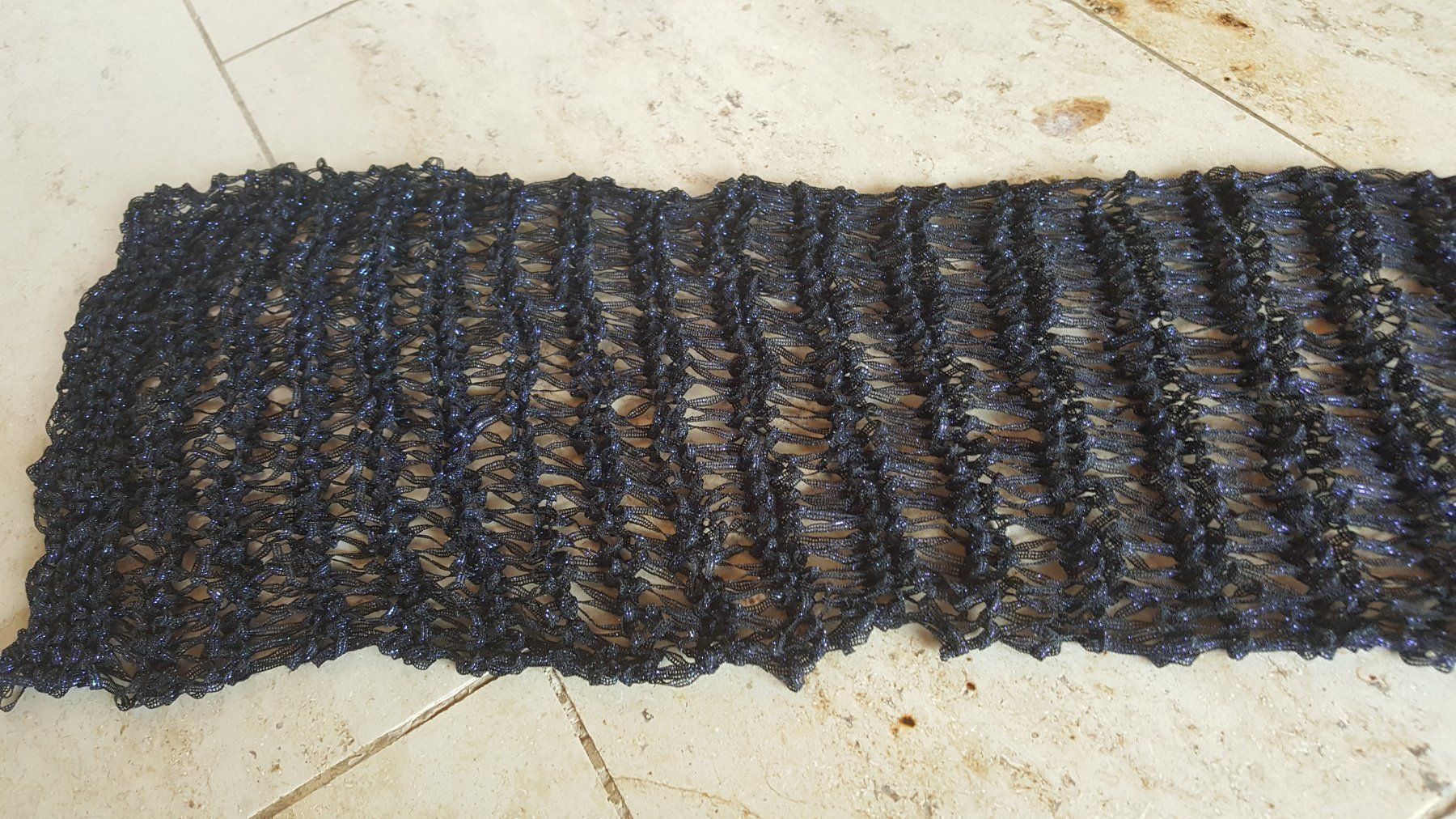 Foulards, Tücher & Schals: Schal schwarz-blau ca 100x17cm – Neu (gemäss Beschreibung) aus Hondrich von Ebro01