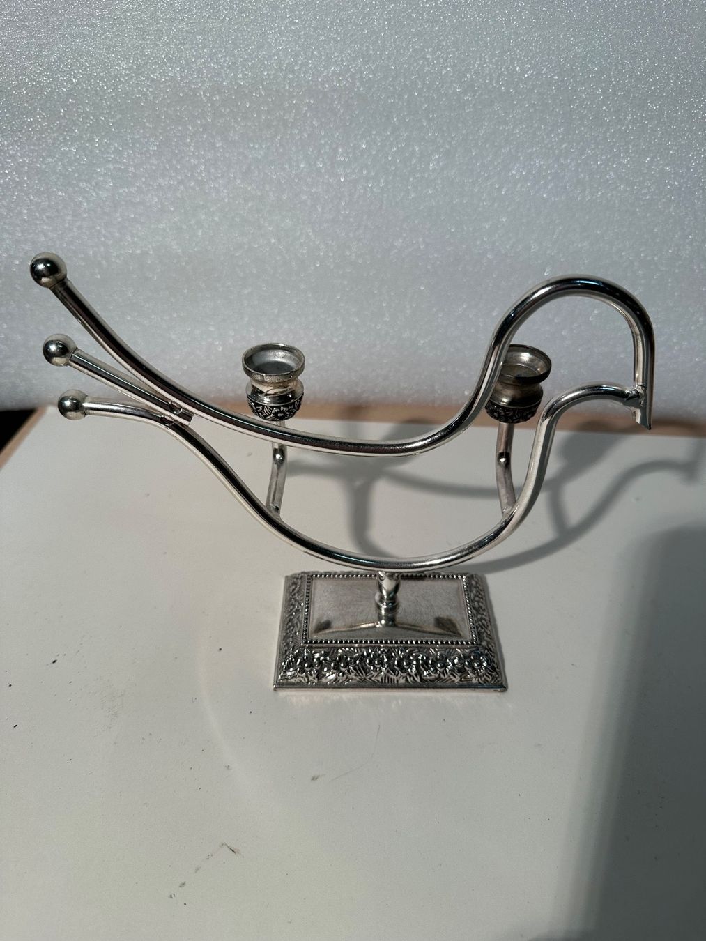 Portacandele: Chandelier plaqué argent et or – Usato da Lausanne venduto da artnouveau04 1