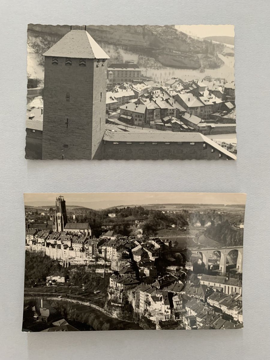 Cartoline postali:   Ansichtskarten Schweiz - Auquartier & Galterntal Freiburg – Usato da Düdingen venduto da polytropon_5
