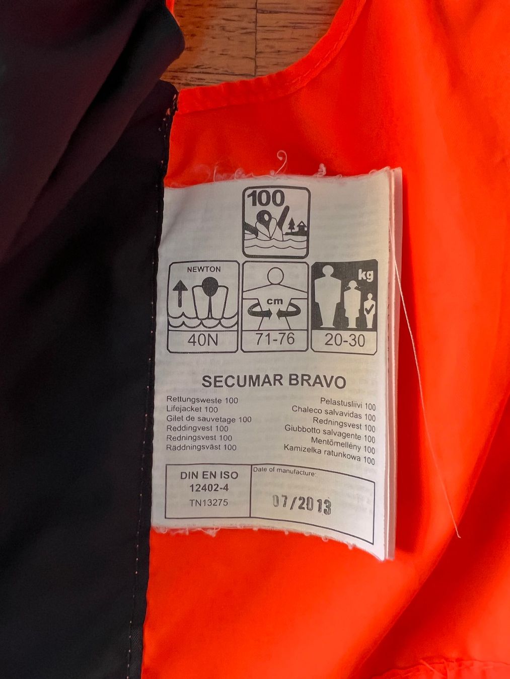 Secumar Giubbotti di salvataggio: Schwimmweste Secumar Kinder, Grösse 20-30 kg – Usato da Geroldswil venduto da Fisher01 4