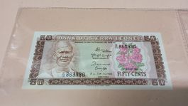 Sierra Leone 50 Cents 1984, Banknote, Sammler