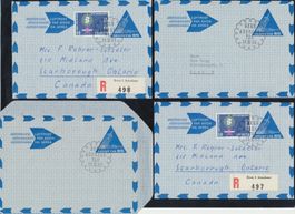 1962  6 Stk. Aerogramme FDC