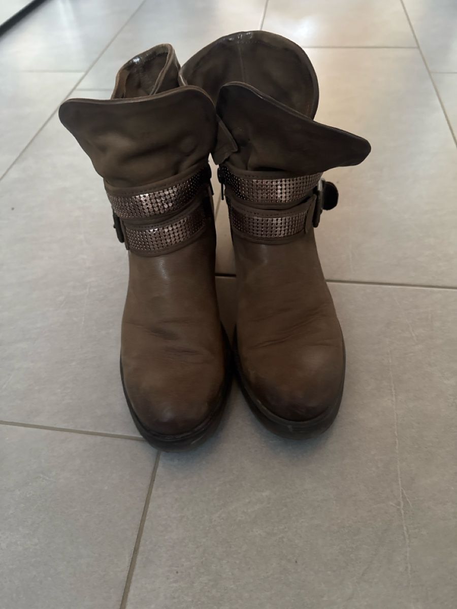 Damenschuhe: Echtleder Stiefelette – Gebraucht aus Fürstenau von Du-01