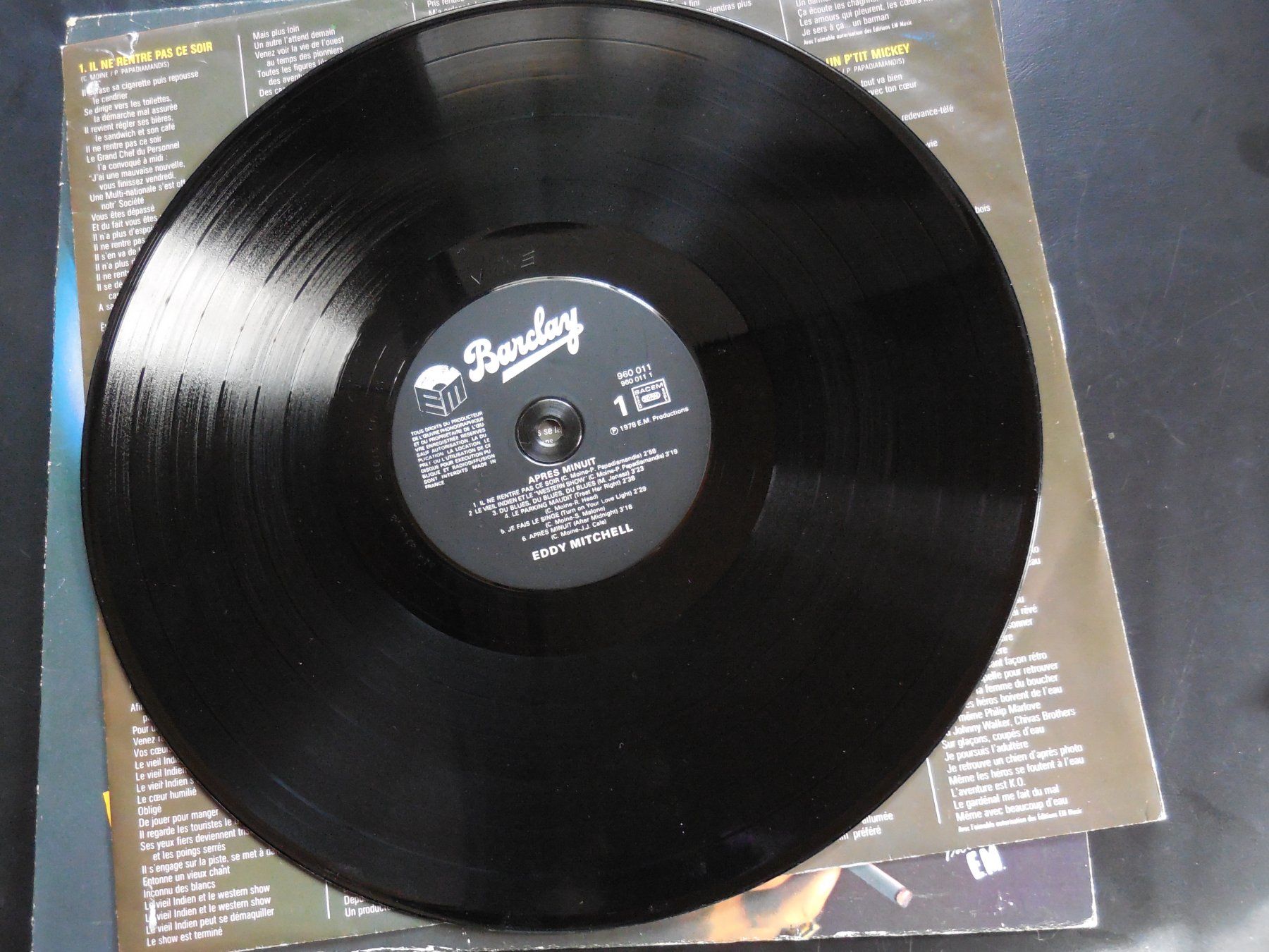 Dischi in vinile: LP (Eddy Mitchell) Après Minuit – Usato da Meyrin venduto da toutatis 2