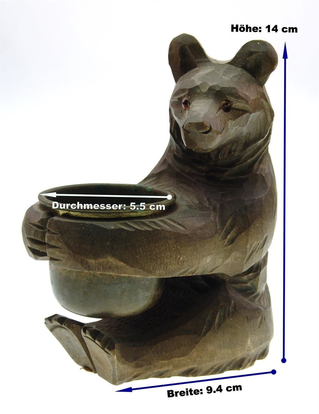 Sculture & Statue: Alter wunderschöne sitzende Brienzer Bär mit Schale – Usato da Langenthal venduto da TolleGeschenke2026 8