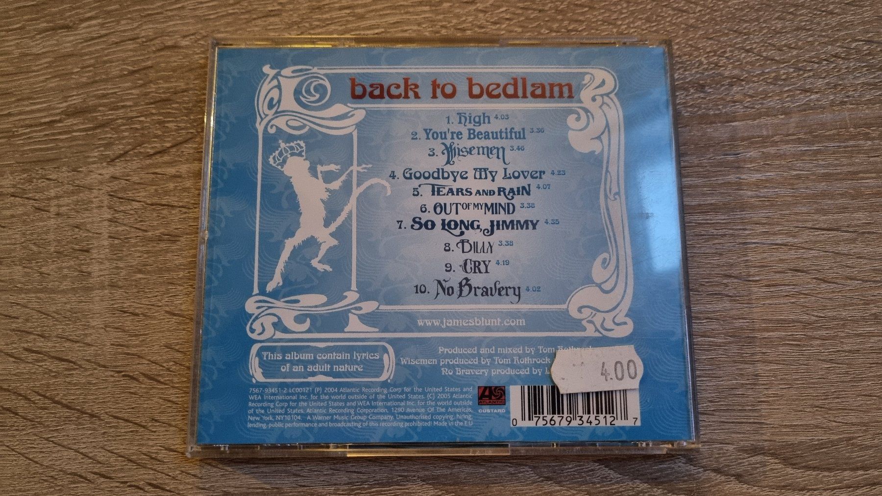 CD: James Blunt - Back to Bedlam – Usato da Hagenbuch ZH venduto da lecterr55 2