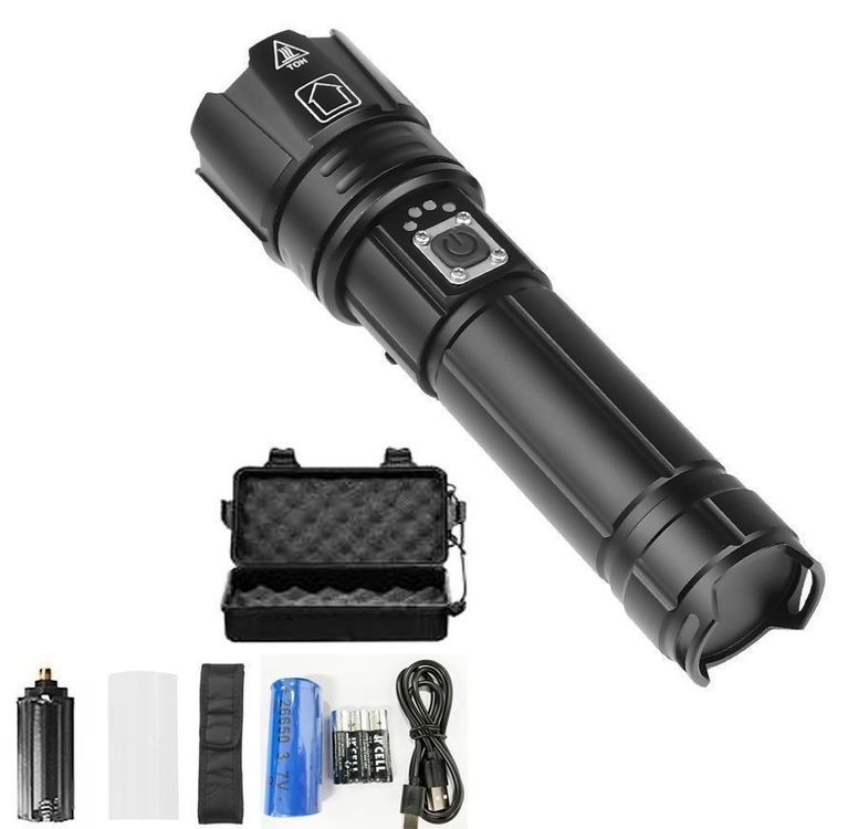2x LEPRO LED Taschenlampen - Zoombar 300 Lumen Wasserdicht
