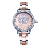 ⌚ Damenuhr Armbanduhr Roségold Bicolor Edelstahl Quarz NEU