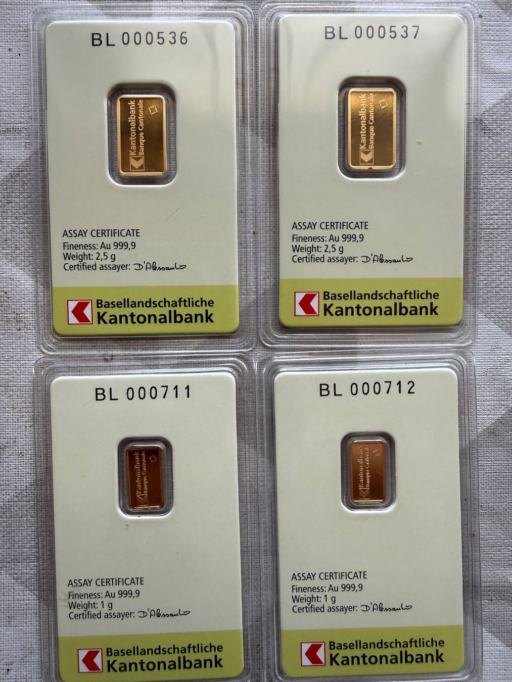 Edelmetalle: Goldbarren 7 Gramm BLKB – Neu (gemäss Beschreibung) aus Wahlen b. Laufen von MIG-25 1