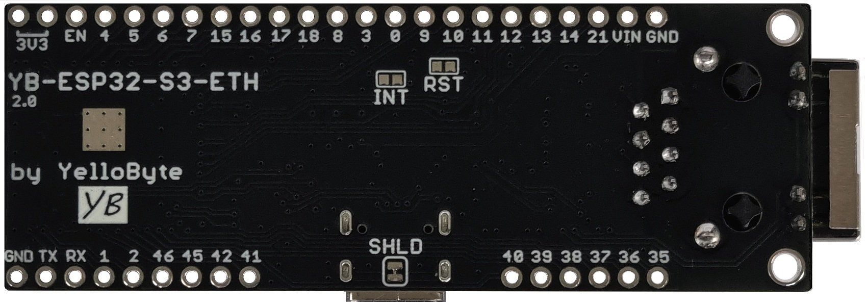 Componenti elettronici: YB-ESP32-S3-ETH Arduino DevBoard: Ethernet+WiFi,USB-C,PSRAM – Nuovo e nell'imballaggio originale da Sursee venduto da allduino 1
