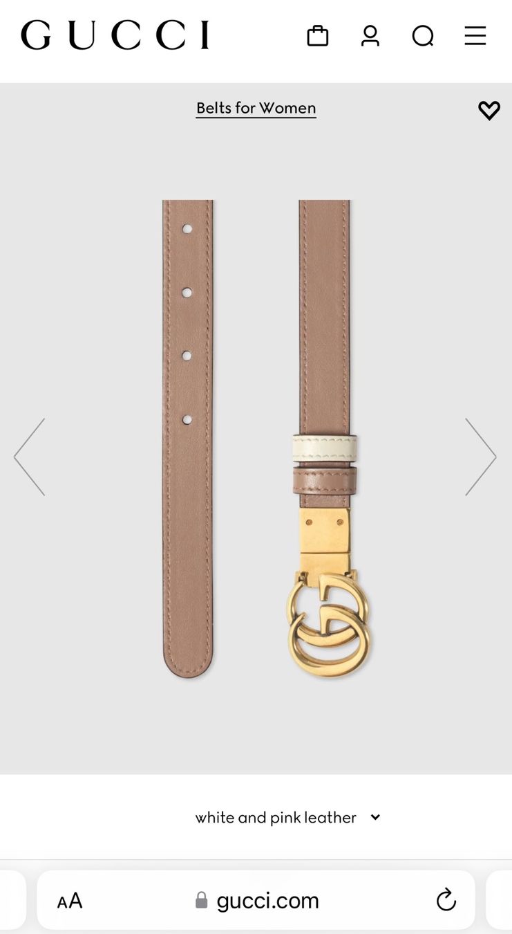 Gucci Cinture: Gucci Wende Gürtel Dusty pink / Creme – Nuovo (secondo la descrizione) da Inwil venduto da 27sonnenschein 1