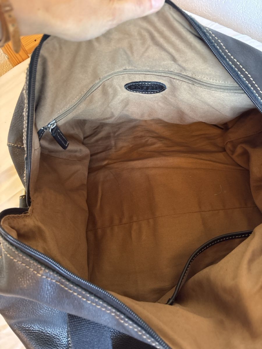 Fossil Borse: Fossil Weekender - schwarzes Leder - neuwertig – Nuovo (secondo la descrizione) da Mönchaltorf venduto da kristy_b 2