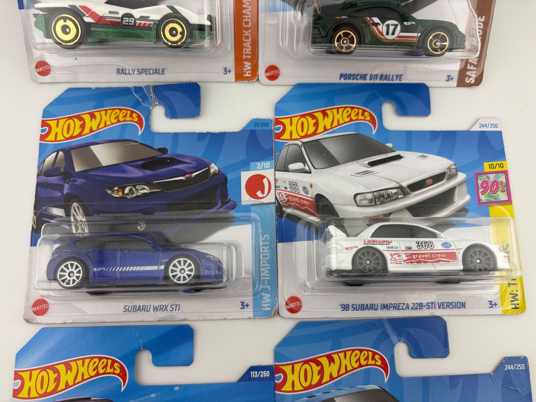 Hot Wheels Modellautos: 6 Hot Wheels Rally Cars Porsche, Subaru, Ford Escort Mix 30 – Neu (gemäss Beschreibung) aus Flawil von HeisseReifen 2