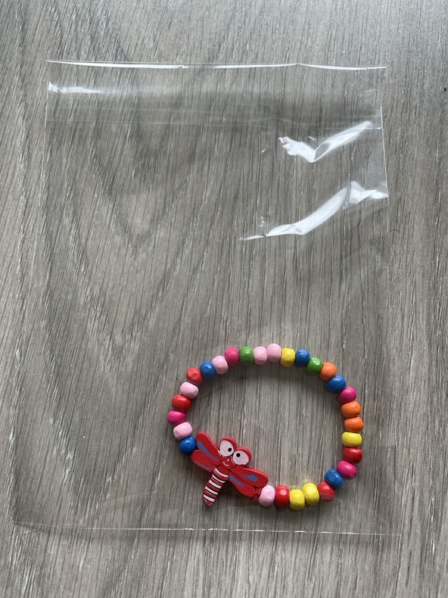 Armbänder & -reifen: Holzarmband mit Libelle, bunt, neu, Kinderschmuck  – Neu und originalverpackt aus Biel/Bienne von Bolagol9