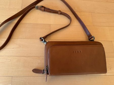 Zemp Leder Portemonnaie Tasche - Cherry - Crossbody Bag