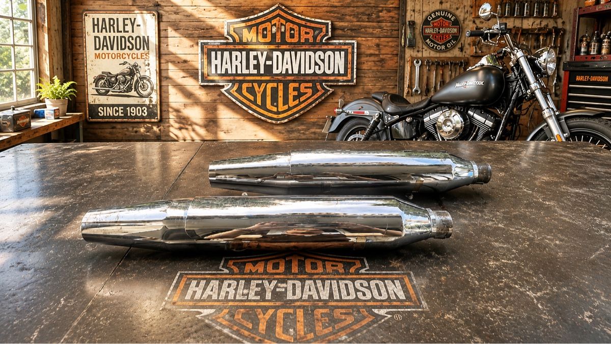 Harley-Davidson Auspuffanlagen: Zwei Harley-Davidson Auspuffe – Gebraucht aus Köniz von George9911