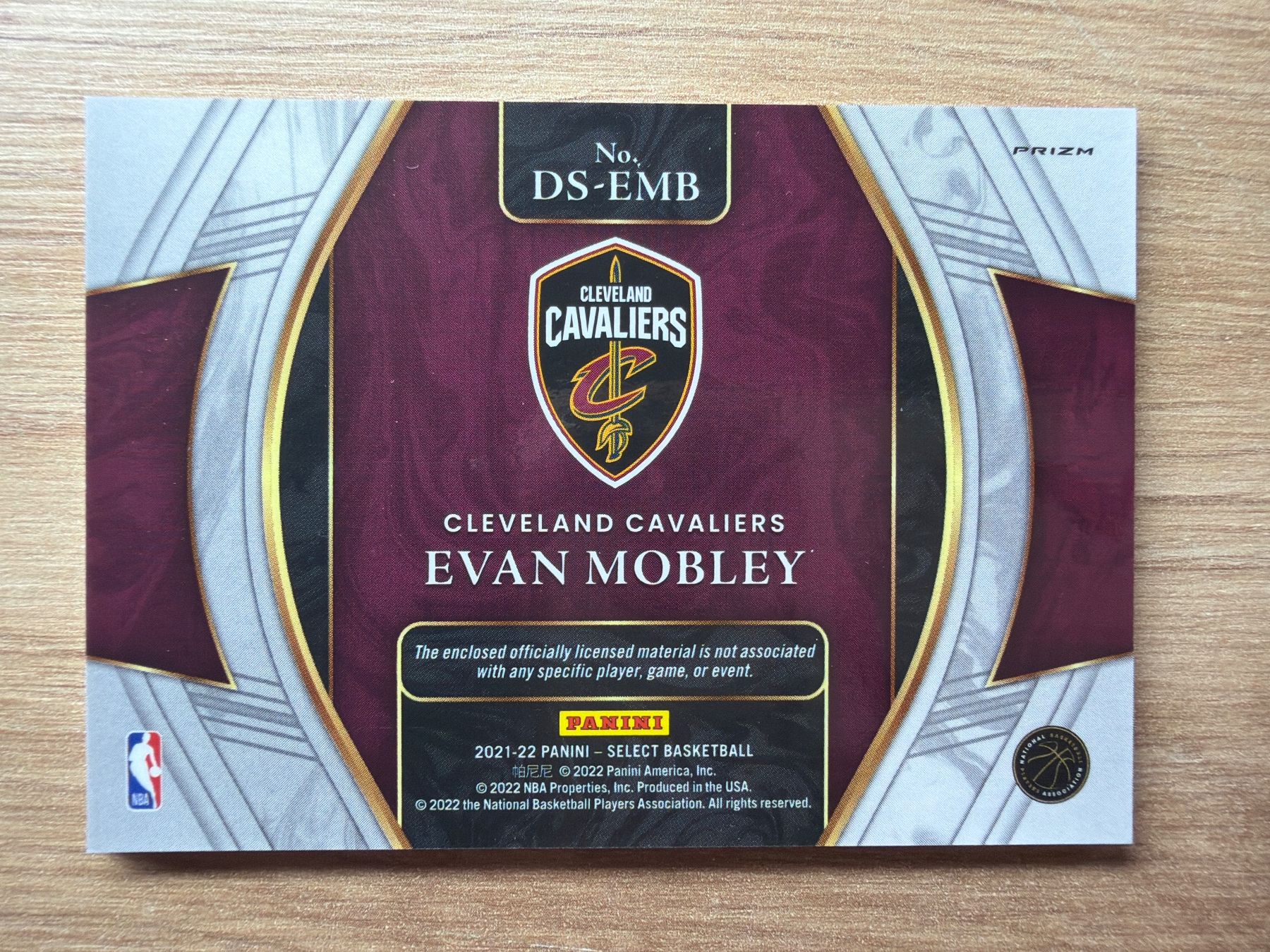 Nba Sammelbilder & Trading cards: NBA Evan Mobley RC PATCH SILVER Draft Selection Select 21/22 – Gebraucht aus Netstal von Clutch79Cardz 1