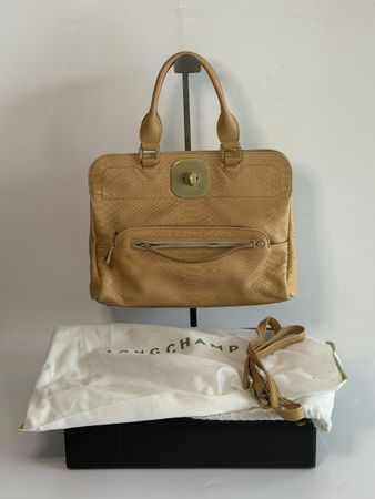 Original Longchamp Kroko Leder Handtasche 