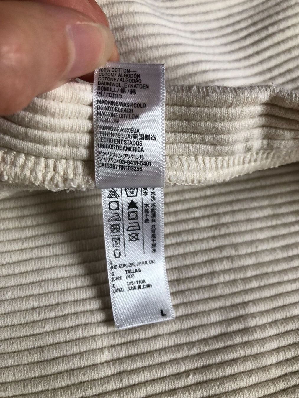 Maglioni & Felpe: AMERICAN APPAREL Baumwolle Crop Top Kurz Pullover Beige L – Usato da St-Aubin FR venduto da Tiweety 7