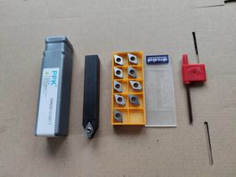Drehstahl 16mm mit Wendeplatten Hartdrehen für Drehbank CNC