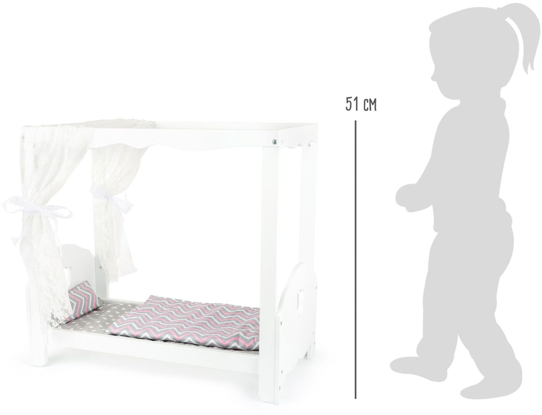 Carrozzine per bambole: Puppenhimmelbett – Nuovo e nell'imballaggio originale da Wettingen venduto da Swala 5