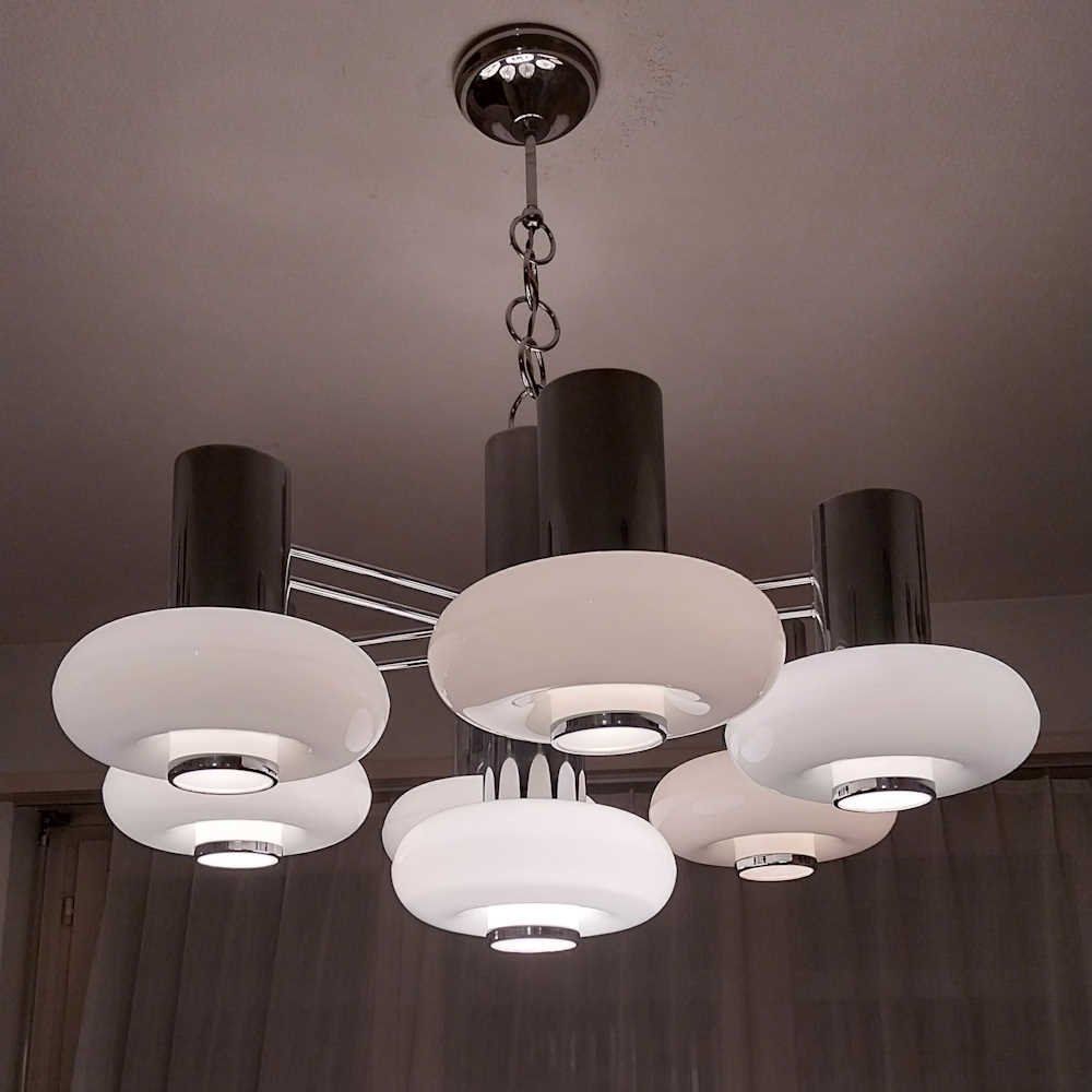 Kronleuchter & Deckenlampen: Angelo Brotto Kronleuchter – Gebraucht aus Pregassona von ModernistaCH 1