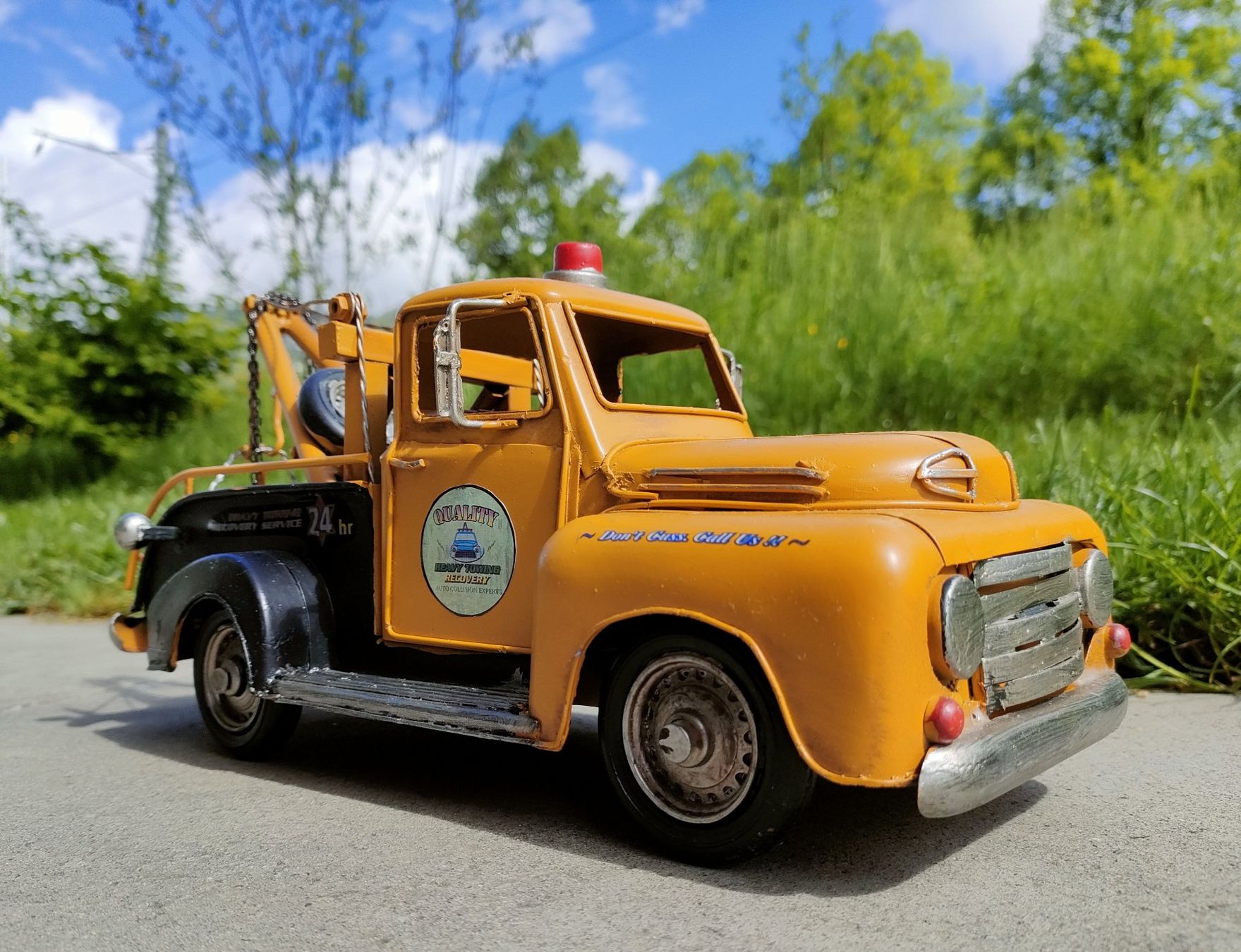 Kit di modellismo & Modellini statici: Unfall-Bergungstruck aus Blech – Nuovo (secondo la descrizione) da Langendorf venduto da Blechfahrzeuge
