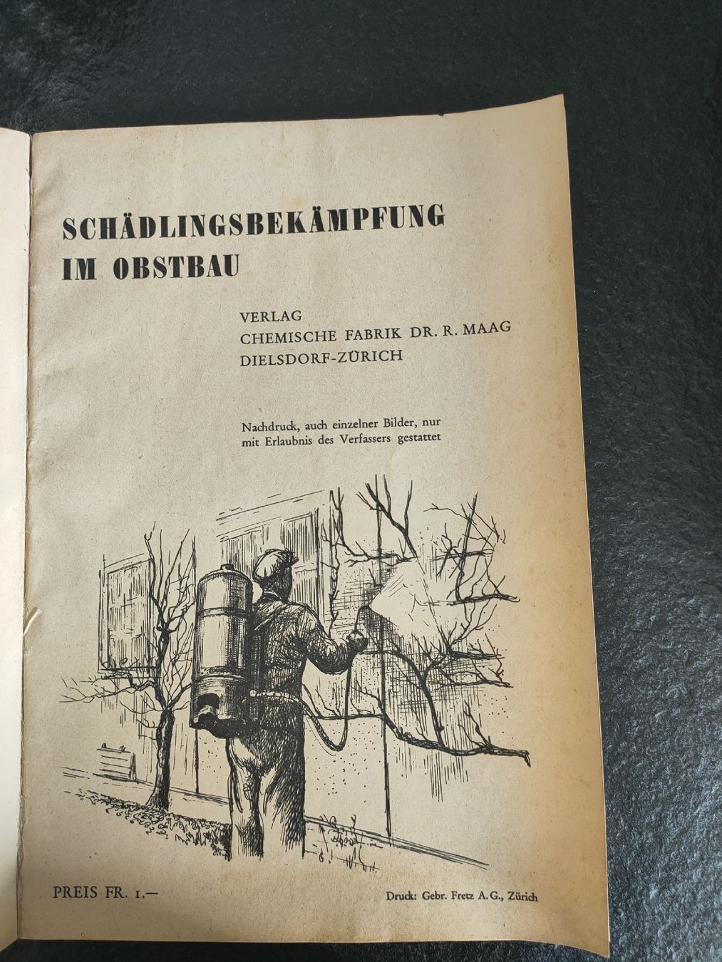 Libri: Seltenes Buch: Schädlingsbekämpfung im Obstbau, antik 1940 – Usato da Gipf-Oberfrick venduto da minini 2