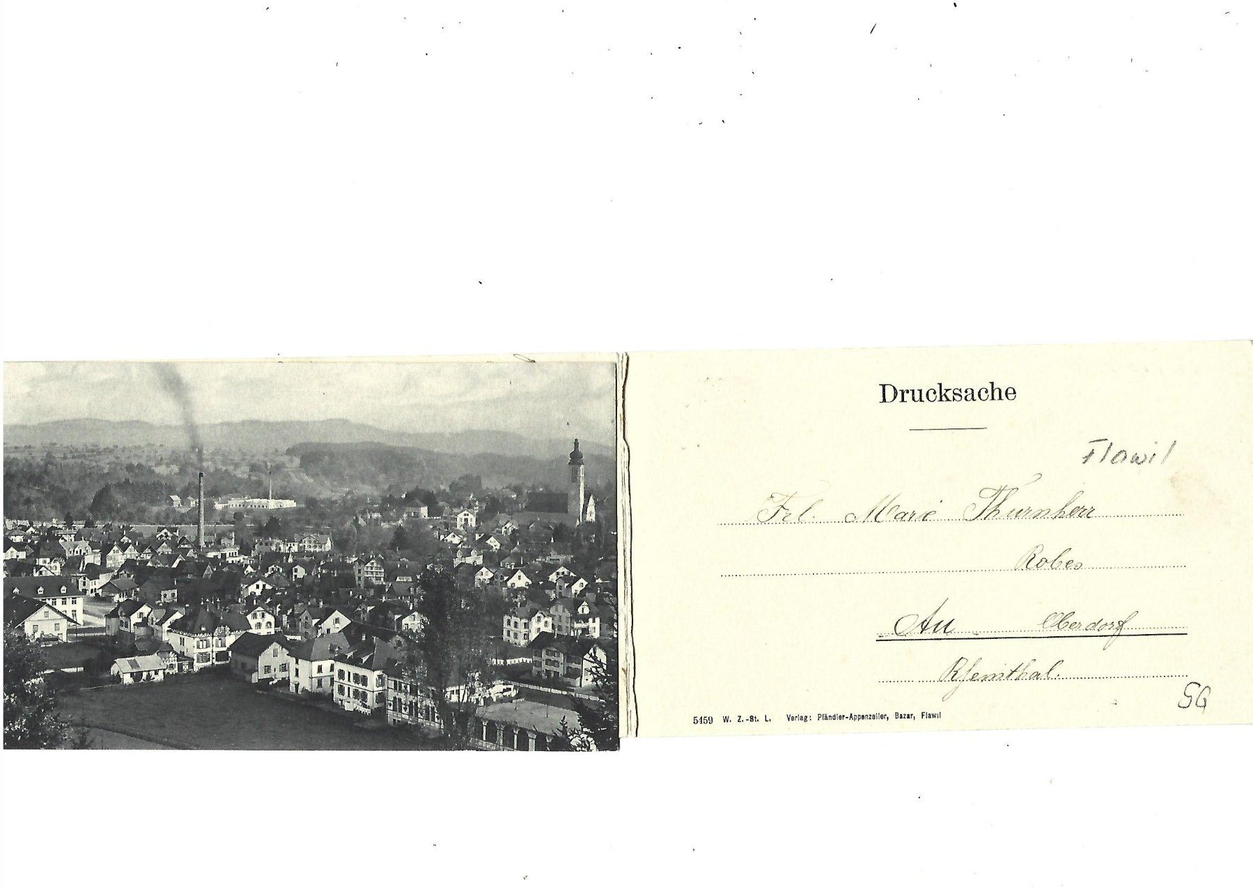 Cartes postales: Flawil Panoramakarte – D'occasion à Wetzikon ZH par Brulu100 1