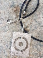 Vinani Designer Silber 925 Anhänger Quadrat mit Lichtblick