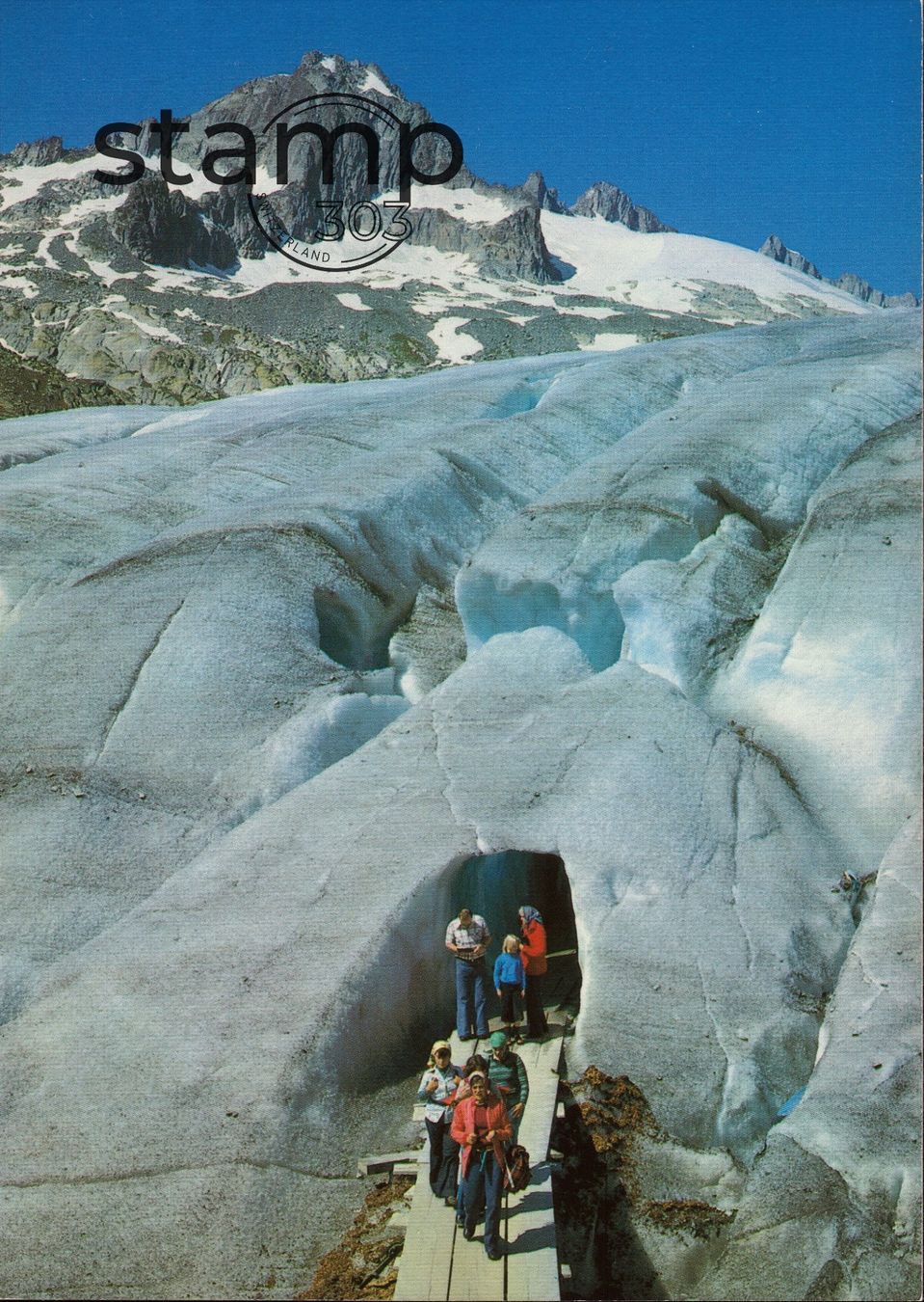 Cartoline postali: 1991 AK Rhonegletscher - Eingang in die Eisgrotte – Usato da Eggersriet venduto da stamp303