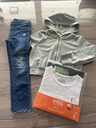 Mädchen Kleiderpaket H&M Jäckli Jeans Shirts Grösse 110 ⭐️