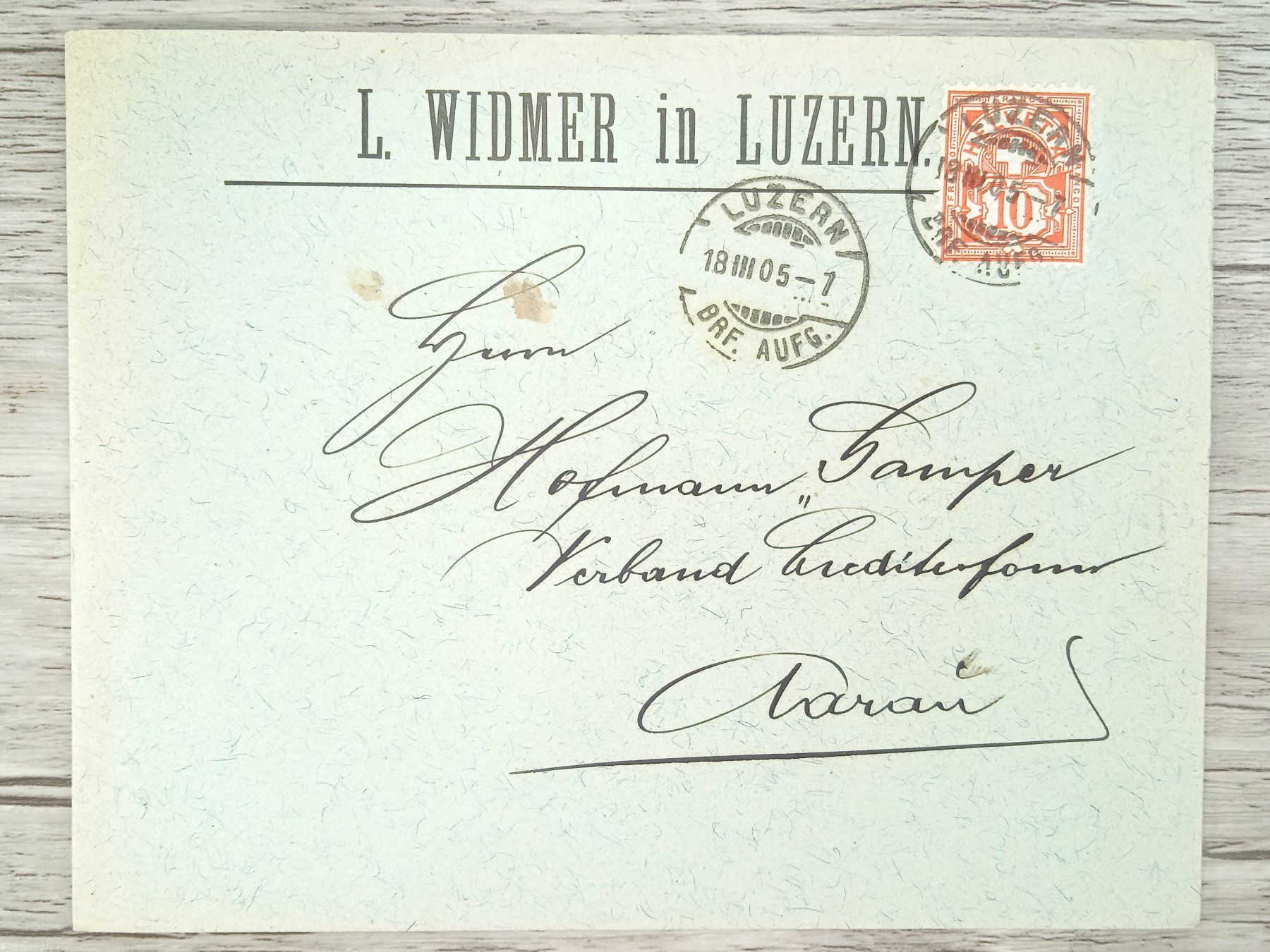 Tutti i francobolli: TR72 Enveloppe + Timbre Suisse 1905 – Usato da Cousset venduto da Patrick_Collections