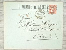 TR72 Enveloppe + Timbre Suisse 1905