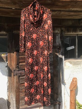 60er Vintage Kleid Maxi 34 - 36 Maxikleid