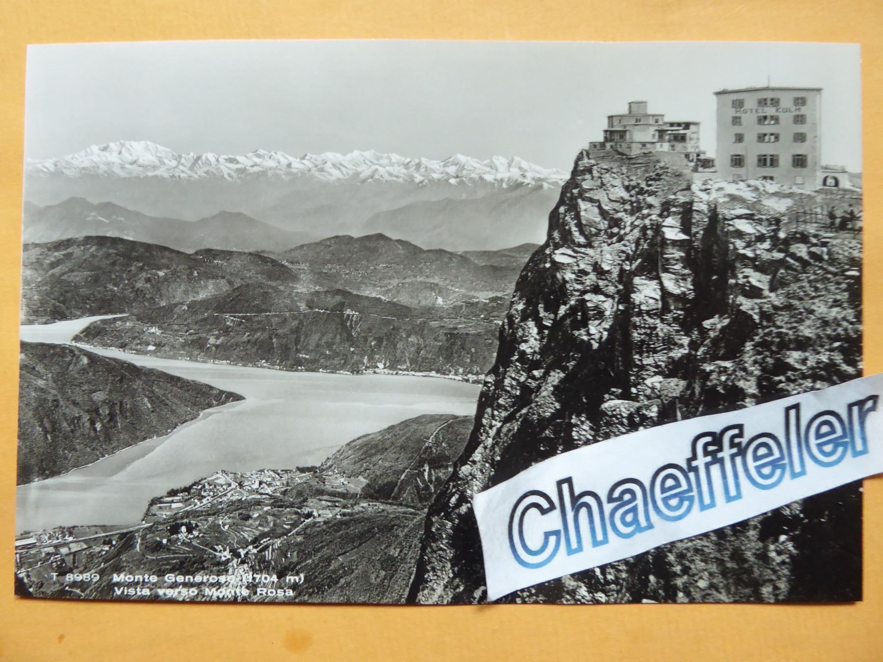 Ansichtskarten: T 8989  Monte Generoso – Neu (gemäss Beschreibung) aus Zürich von Chaeffeler
