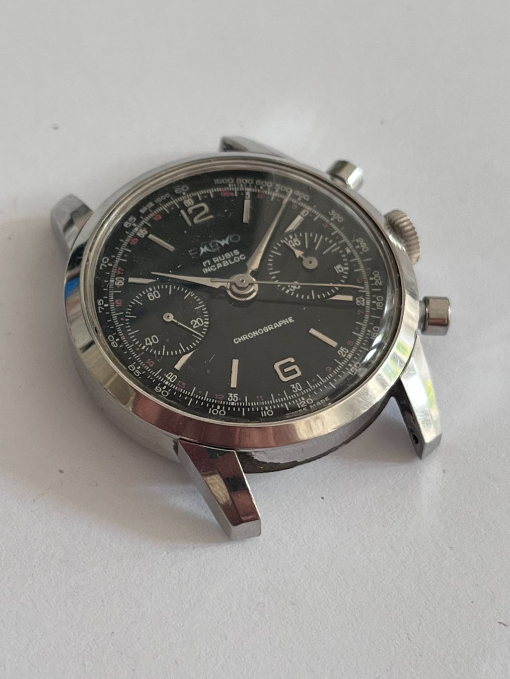 Uhren: Emewo Chronograph Vintage – Gebraucht aus Worblaufen von chronyves 4