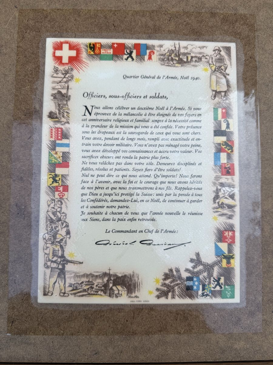 Schweizer Armee Uniformen: Tableau des chefs de l’Armée Noël 1940 – Gebraucht aus Fribourg von Ardoffel 2