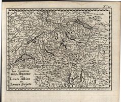 Schweiz Kupferstichkarte von Bousset