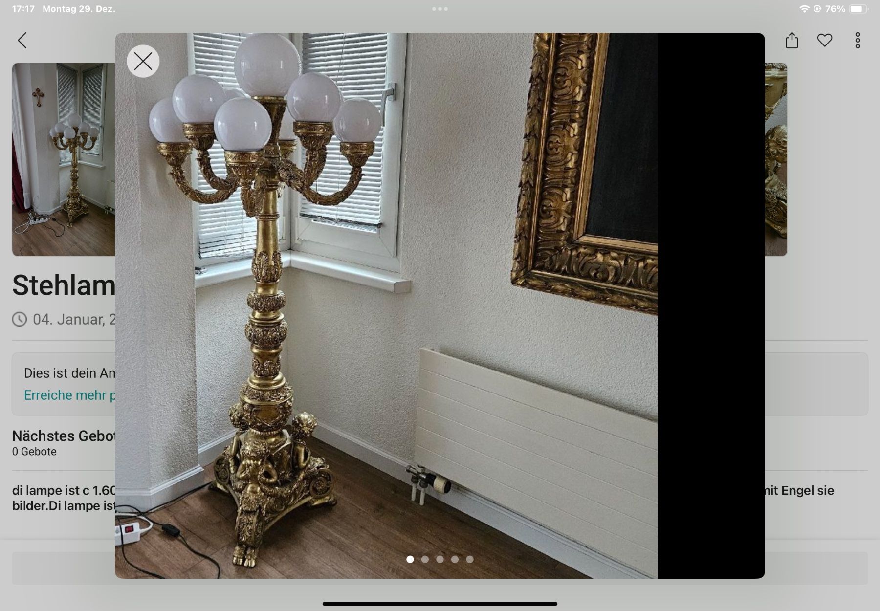 Lampade: Stehlampe Engel – Usato da emmenbrücke venduto da pamelaz 5