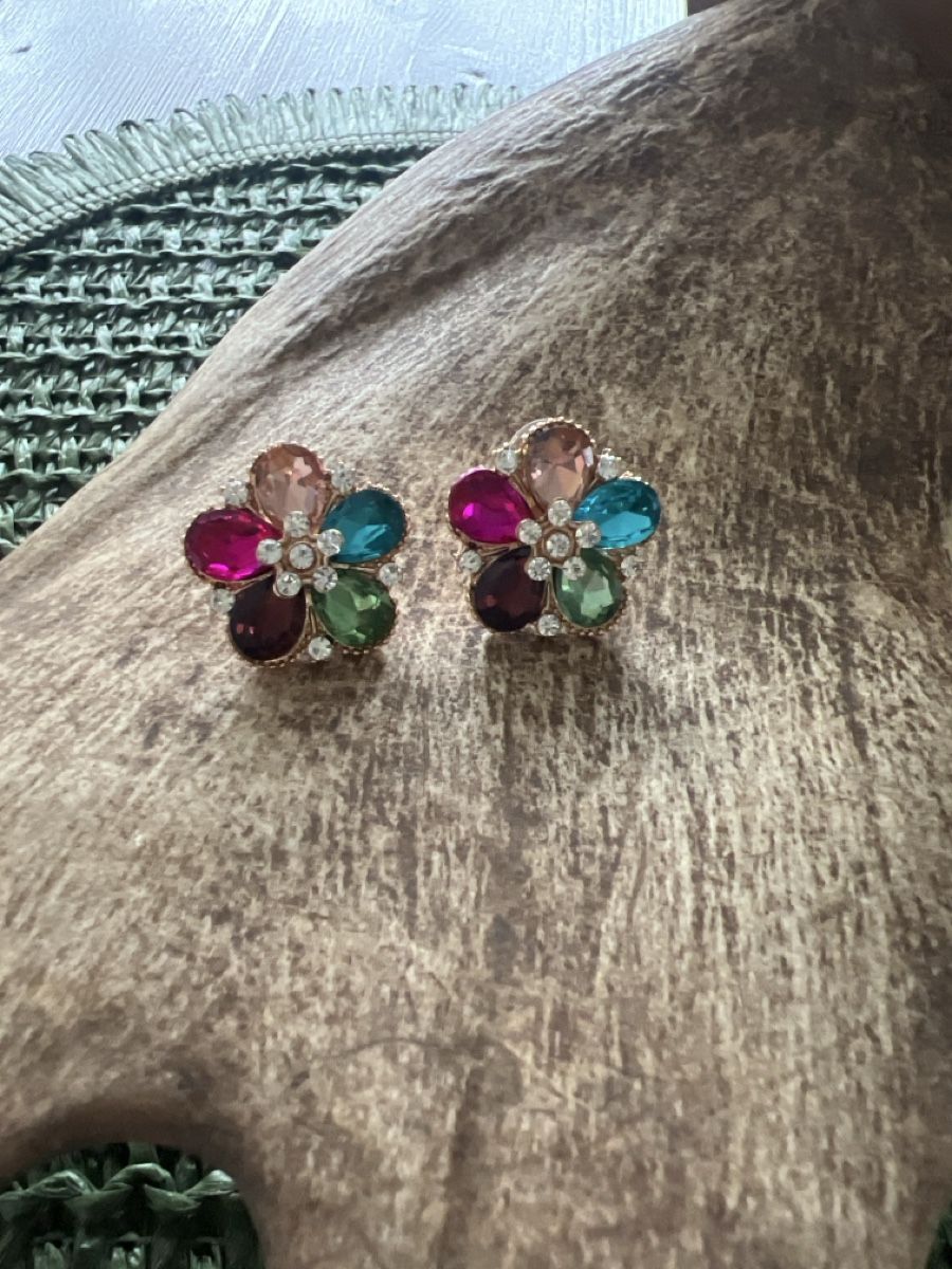 Ohrringe & -stecker: Bunte Blumenohrstecker, neu – Neu (gemäss Beschreibung) aus Seon von Sunny-Schmuck78
