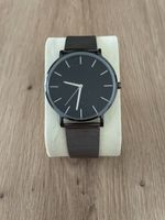 Minimalistische Armbanduhr in Schwarz mit Mesh-Armband – NEU