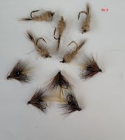 10stk. Stück Trockene Fliege Handmade Nr.3