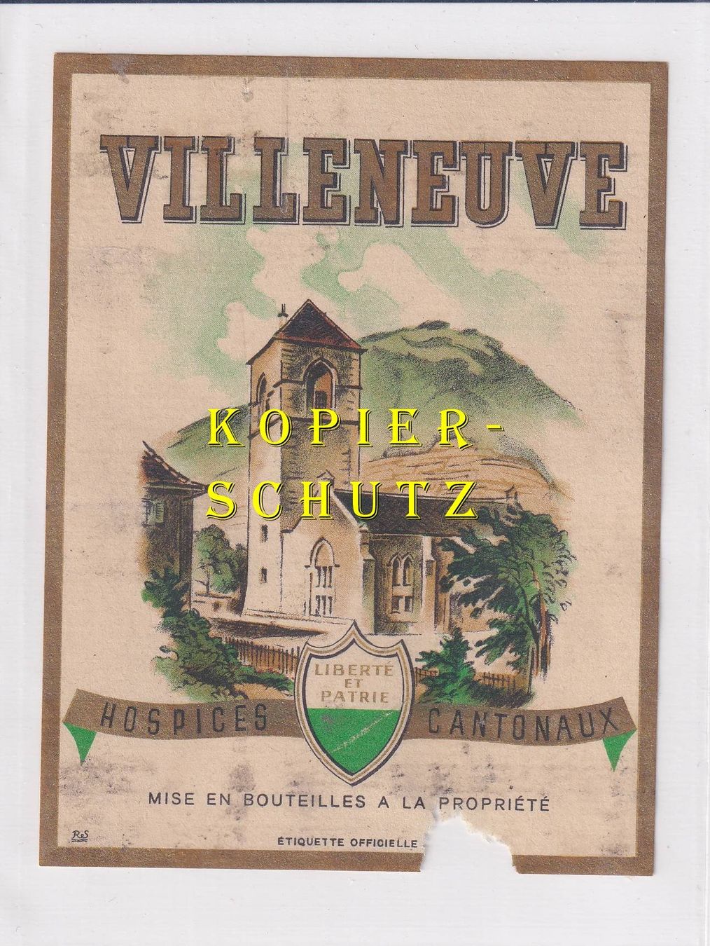 Carta: Etikette - Villeneuve /bd – Usato da Hombrechtikon venduto da Rudolf07